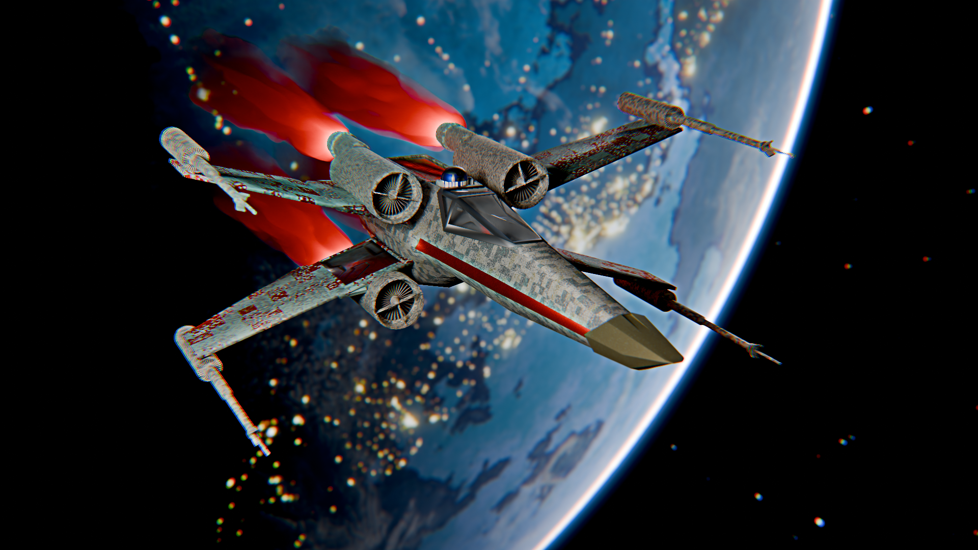 Modelisation 3D du chasseur spatial X-Wing